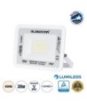 GLOBOSTAR® ATLAS 61414 Προβολέας LED 30W 3600lm 120° AC 220-240V Αδιάβροχο IP67 Φυσικό Λευκό 4500K - Lumileds SMD Chip - TÜV Rheinland Certified - Λευκό Ματ - Μ16 x Π2.5 x Υ12.5cm - 5 Χρόνια Εγγύηση